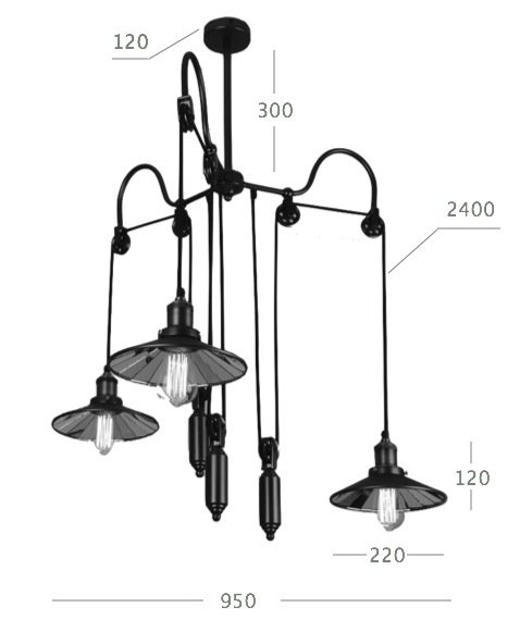 Люстра Loft Cone Pendant Reflector Balance 3 Люстра Loft Cone Pendant Reflector Balance 3 в Челябинске