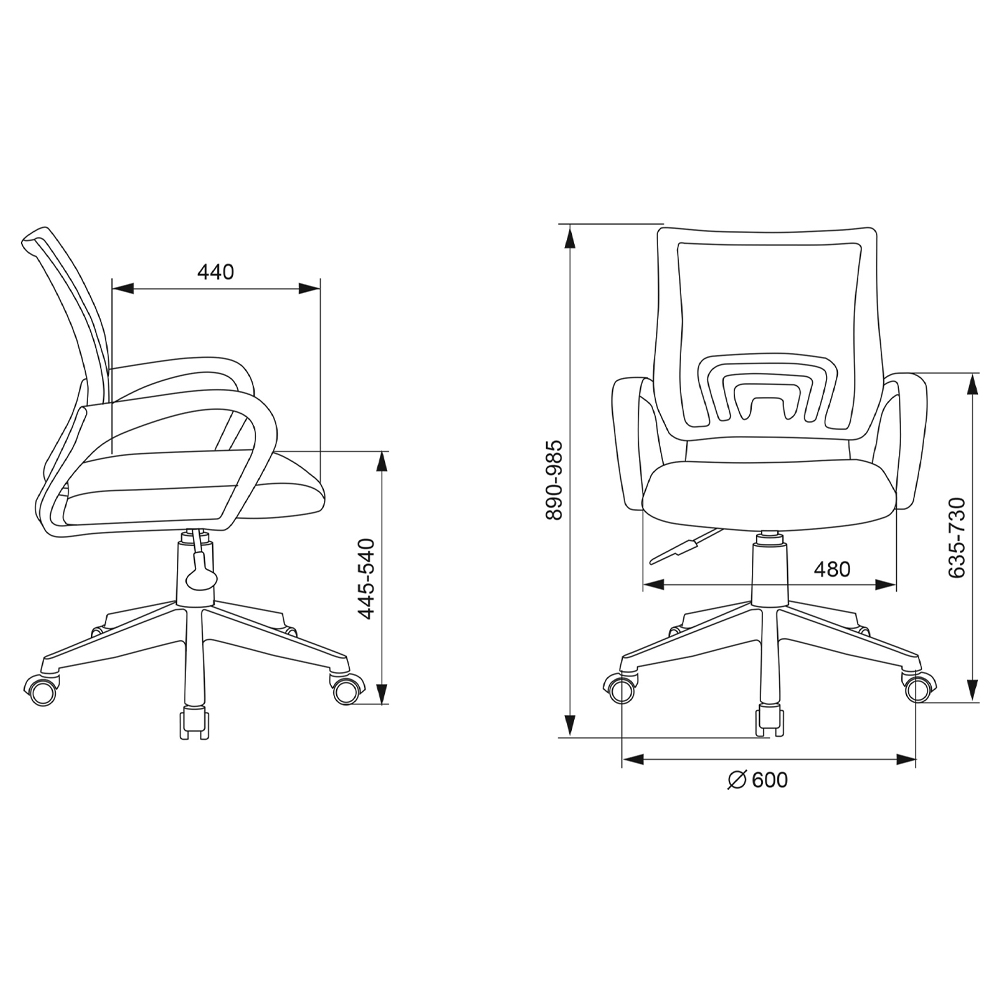 Офисное кресло с основанием из белого пластика Desk chairs Blue Офисное кресло с основанием из белого пластика Desk chairs Blue в Челябинске