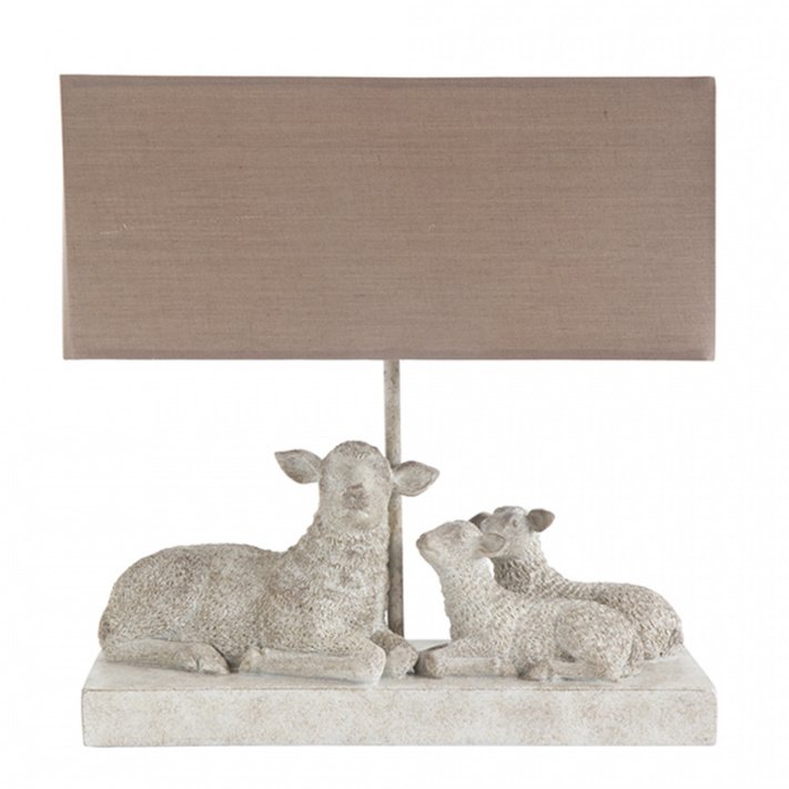 Настольная лампа Mouton Lampe de table Бежево-серый Настольная лампа Mouton Lampe de table Бежево-серый в Челябинске | Loft Concept