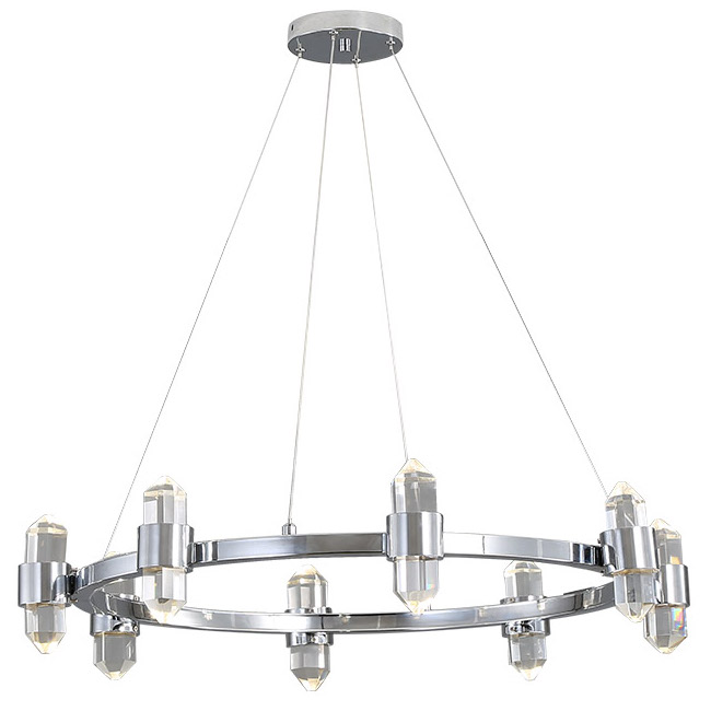 Люстра Crystal Ring Chandelier Chromium Хром Прозрачный Люстра Crystal Ring Chandelier Chromium Хром Прозрачный в Челябинске | Loft Concept