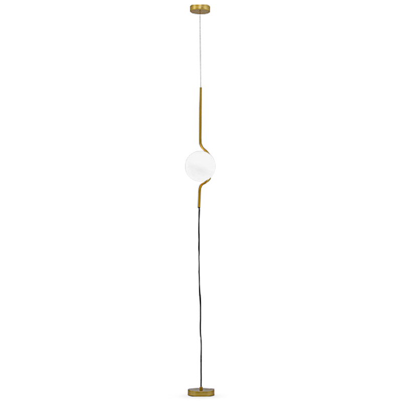 Торшер Joel Floor Lamp Белое матовое стекло Латунь в Челябинске | Loft Concept 