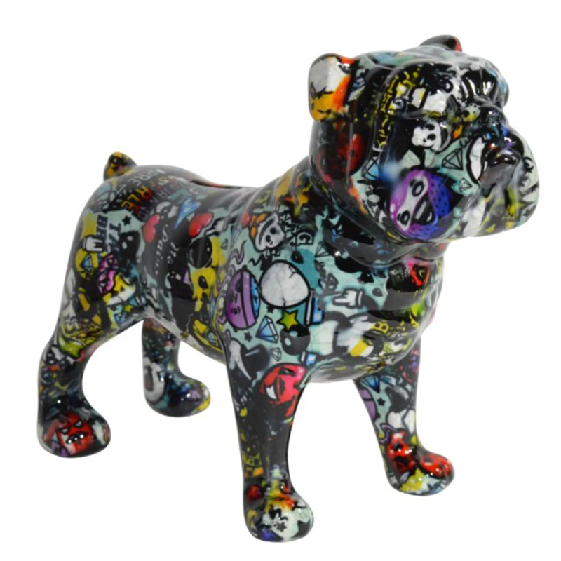 Статуэтка Graffiti Bulldog dark Мульти Черный Статуэтка Graffiti Bulldog dark Мульти Черный в Челябинске | Loft Concept