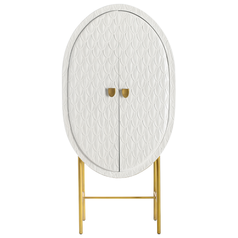 Шкаф White Feathers Cabinet Белый Золотой Шкаф White Feathers Cabinet Белый Золотой в Челябинске | Loft Concept