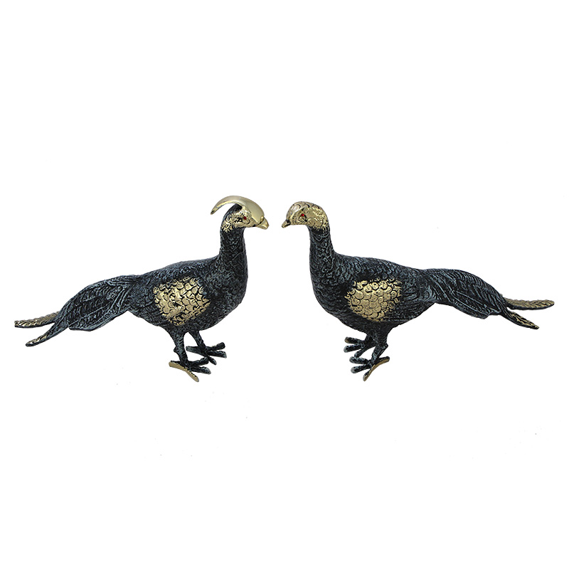 Статуэтка бронзовая пара Павлины синие Bronze Birds Бронза Синий Статуэтка бронзовая пара Павлины синие Bronze Birds Бронза Синий в Челябинске | Loft Concept