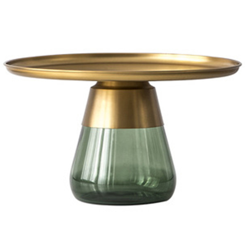 Круглый приставной стол Classico Round Green Side Table Латунь Зеленый Круглый приставной стол Classico Round Green Side Table Латунь Зеленый в Челябинске | Loft Concept