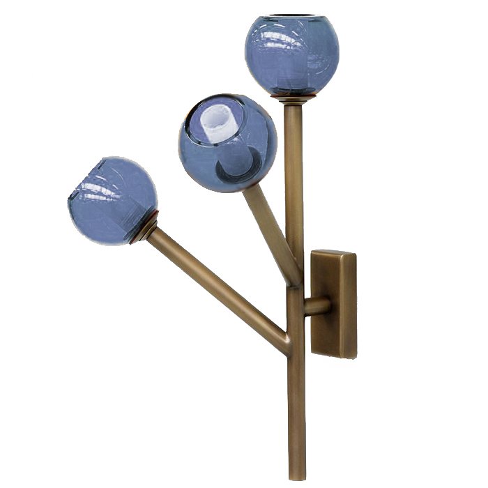 Бра Last Night Wall Lamp Blue Латунь Синий Бра Last Night Wall Lamp Blue Латунь Синий в Челябинске | Loft Concept