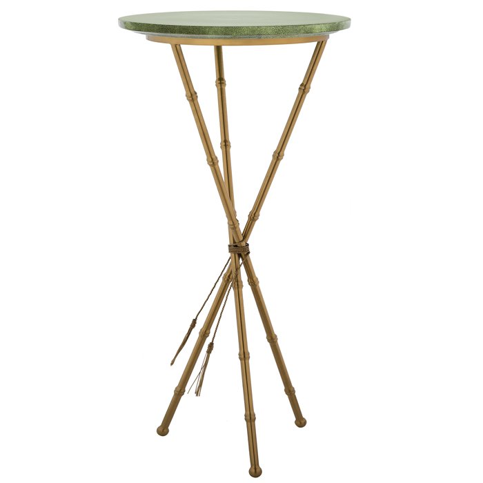 Green Stingray Skin Side Tables Зеленый Золотой Green Stingray Skin Side Tables Зеленый Золотой в Челябинске | Loft Concept