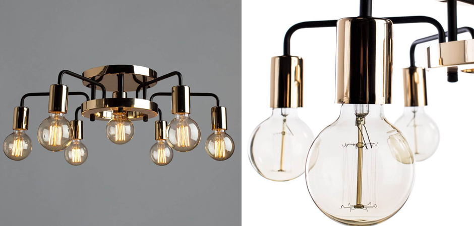 Потолочный светильник Loft Industrial Glossy Gold Ceiling Потолочный светильник Loft Industrial Glossy Gold Ceiling - Loft-Concept в Челябинске