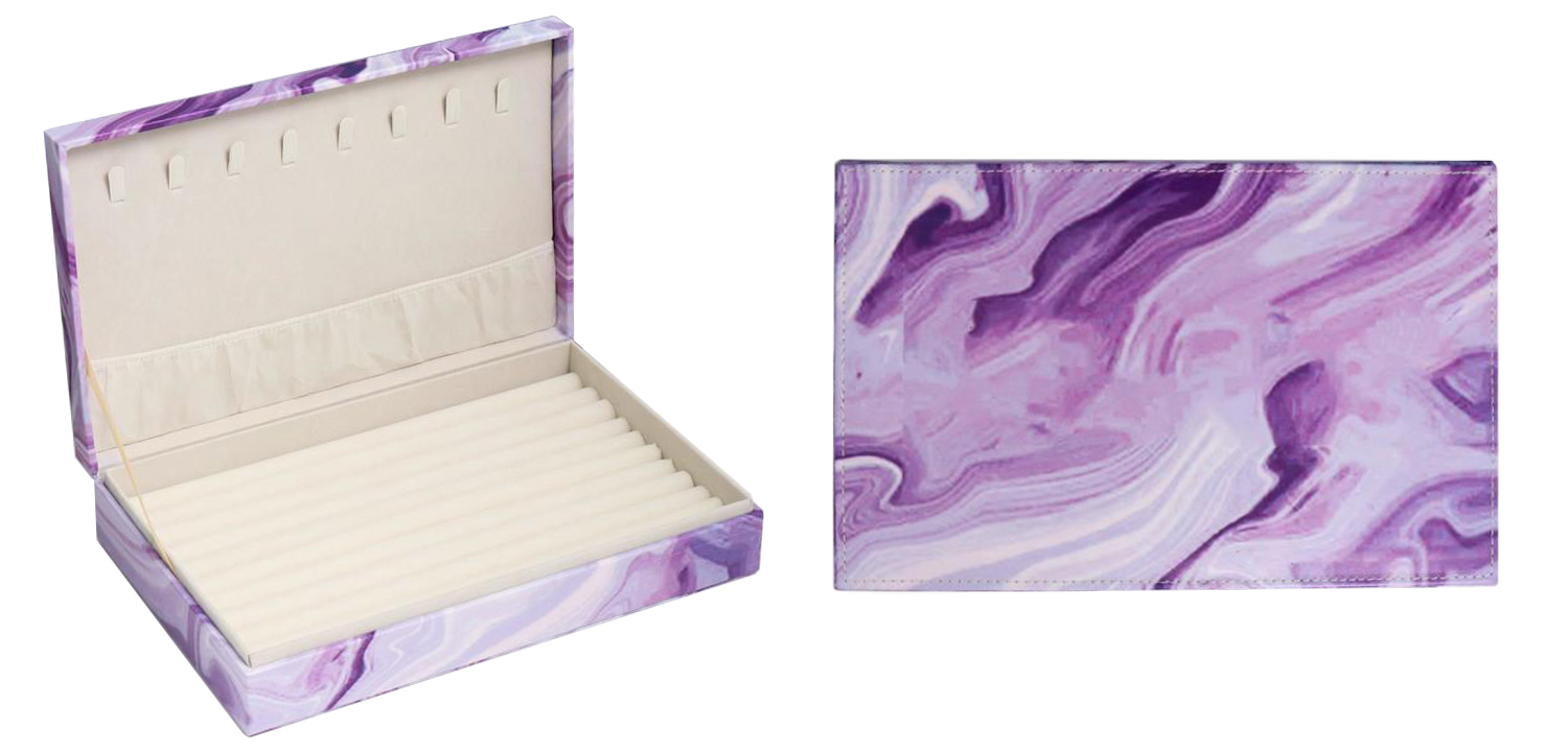 Шкатулка Marble Pattern Box violet - фото