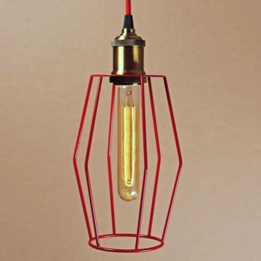 Подвесной светильник Wire Cage Pendant Spauk Red Красный Подвесной светильник Wire Cage Pendant Spauk Red Красный в Челябинске | Loft Concept