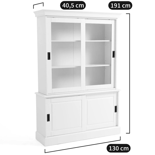 Витрина с раздвижными дверцами Wells Glass Showcase White Витрина с раздвижными дверцами Wells Glass Showcase White в Челябинске