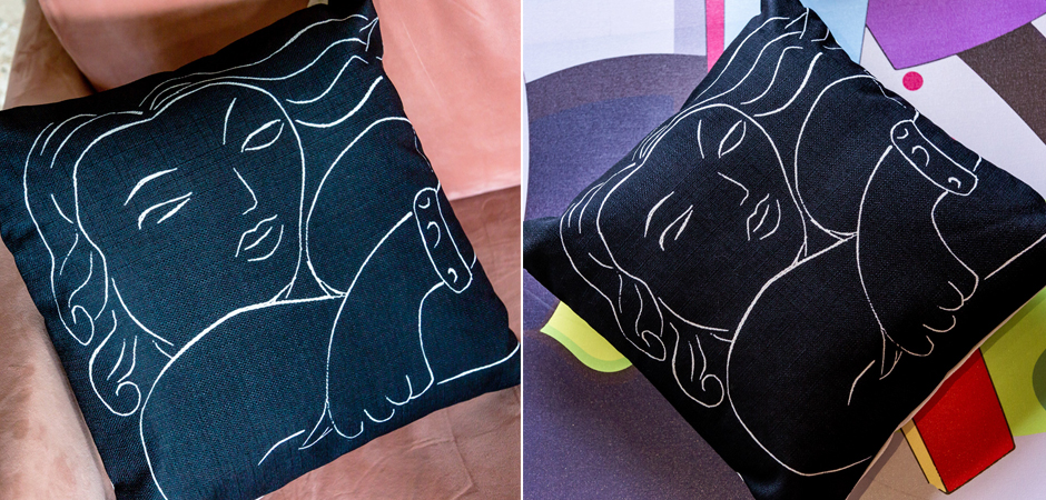 Декоративная подушка White Silhouette Pasiphae Pillow Декоративная подушка White Silhouette Pasiphae Pillow - Loft-Concept в Челябинске