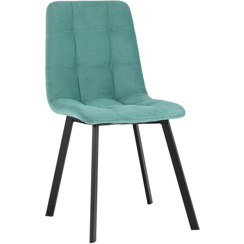 Стул NANCY S Chair Мятный Велюр Мятный Черный Стул NANCY S Chair Мятный Велюр Мятный Черный в Челябинске | Loft Concept
