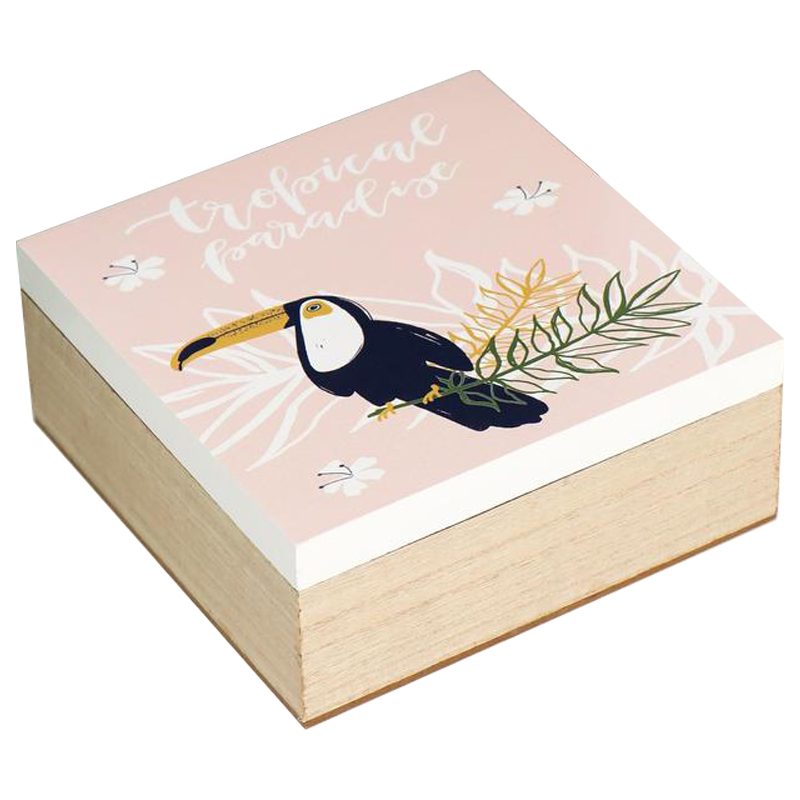 Шкатулка Toucan Box Бежевый Розовый Шкатулка Toucan Box Бежевый Розовый в Челябинске | Loft Concept