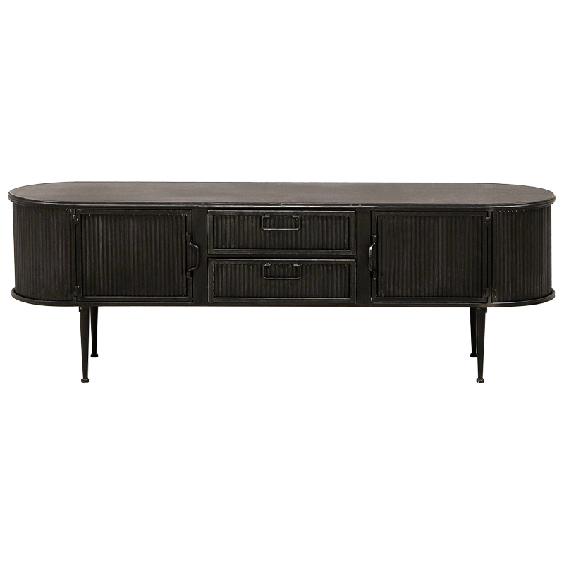 ТВ-тумба Hugon Wood Metal TV Stand Коричневый ТВ-тумба Hugon Wood Metal TV Stand Коричневый в Челябинске | Loft Concept