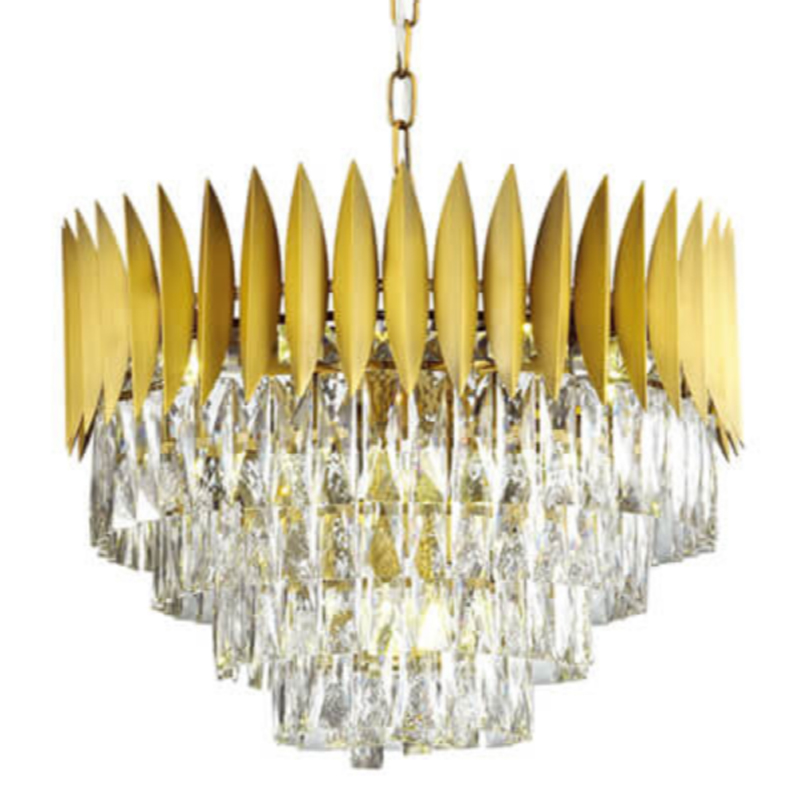 Люстра KEBO KING CHANDELIER four cascades D 55 Латунь Прозрачное Стекло Люстра KEBO KING CHANDELIER four cascades D 55 Латунь Прозрачное Стекло в Челябинске | Loft Concept