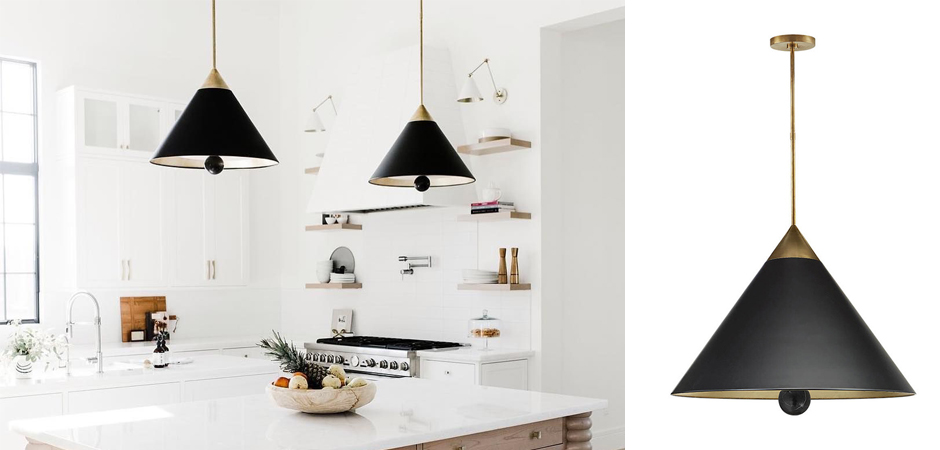 Подвесной светильник Cleo Pendant Brass & Black Подвесной светильник Cleo Pendant Brass & Black - Loft-Concept в Челябинске