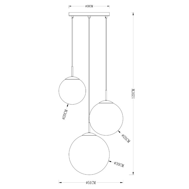 Люстра Ball Sunrise Pendant lamp smok 3 плафона Люстра Ball Sunrise Pendant lamp smok 3 плафона в Челябинске