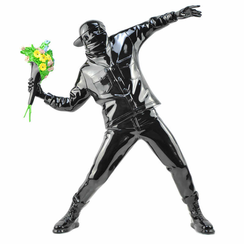 Статуэтка Banksy Flower Thrower Black Черный Статуэтка Banksy Flower Thrower Black Черный в Челябинске | Loft Concept