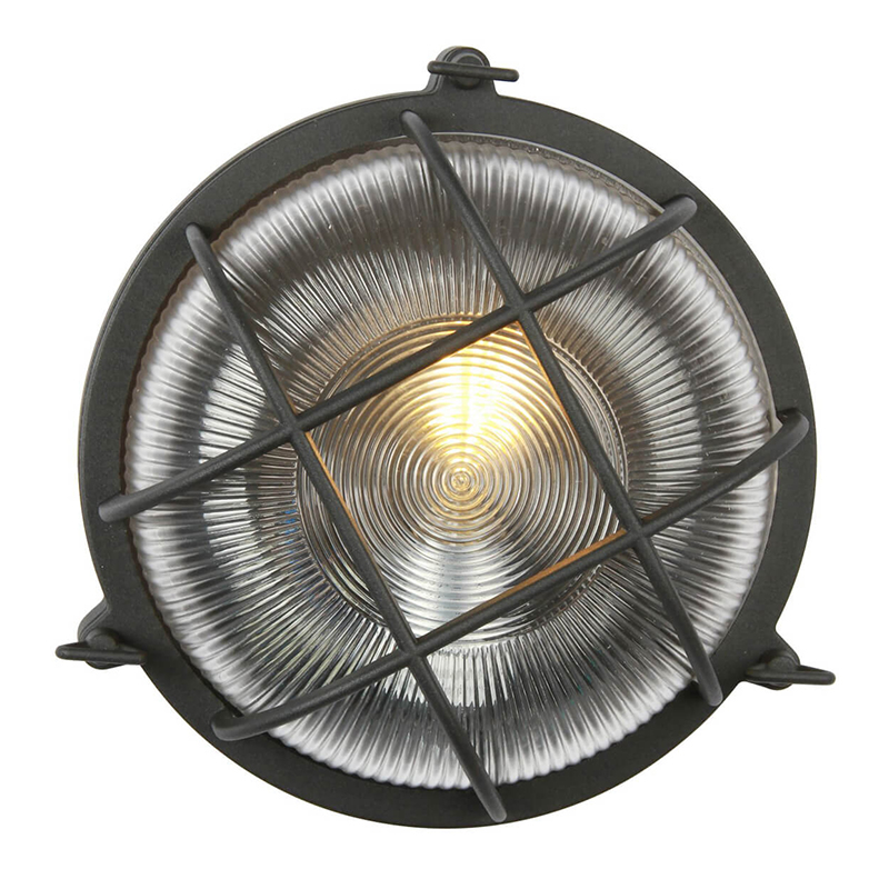 Уличный светильник Carden Cage Glass Round Черный Уличный светильник Carden Cage Glass Round Черный в Челябинске | Loft Concept