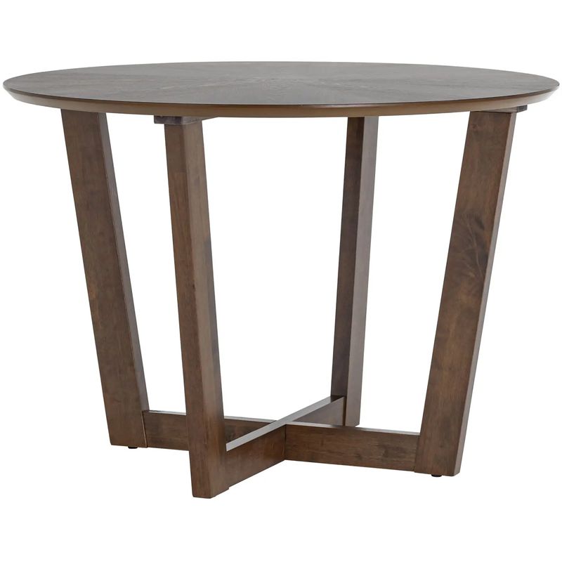 Стол обеденный круглый Wooden Table Round Коричневый Стол обеденный круглый Wooden Table Round Коричневый в Челябинске | Loft Concept