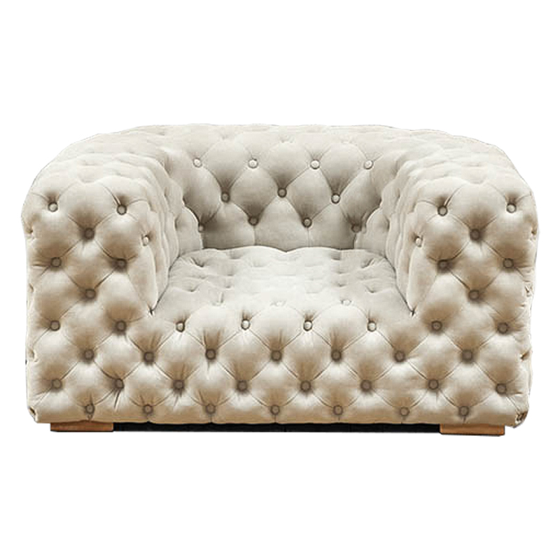 Кресло Soho Tufted Milk Armchair Молочный в Челябинске | Loft Concept 