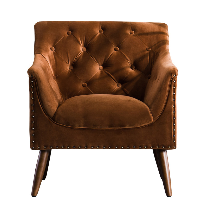Кресло Terracotta Velvet Armchair Терракотовый Коричневый Кресло Terracotta Velvet Armchair Терракотовый Коричневый в Челябинске | Loft Concept