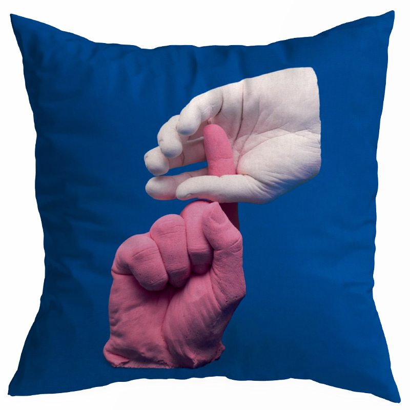 Декоративная подушка Seletti Cushion Hands Синий Декоративная подушка Seletti Cushion Hands Синий в Челябинске | Loft Concept