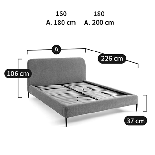 Кровать с обивкой велюр Hazel Velour Beige Bed Кровать с обивкой велюр Hazel Velour Beige Bed в Челябинске