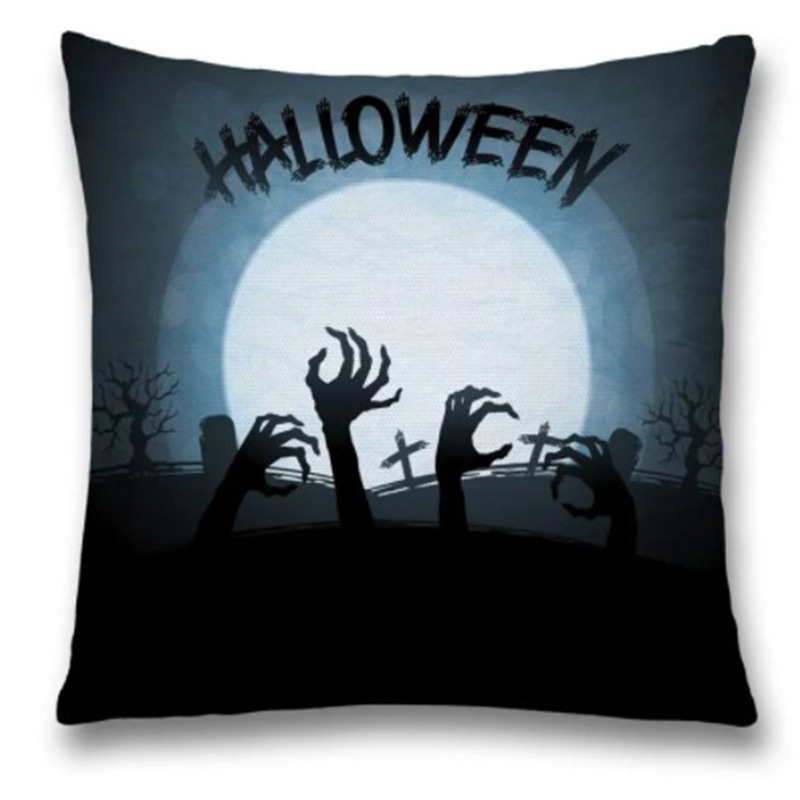 Подушка Halloween Zombie Синий Черный Подушка Halloween Zombie Синий Черный в Челябинске | Loft Concept