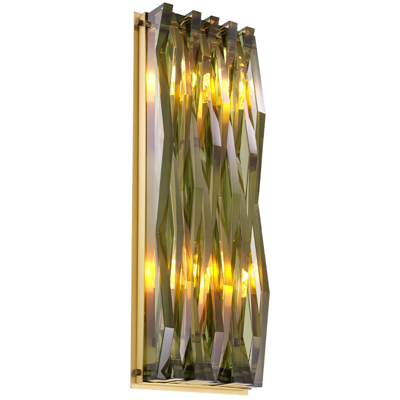 Бра Eichholtz Wall Lamp Nuvola L Green Латунь Зеленый смок Стекло Смок Бра Eichholtz Wall Lamp Nuvola L Green Латунь Зеленый смок Стекло Смок в Челябинске | Loft Concept