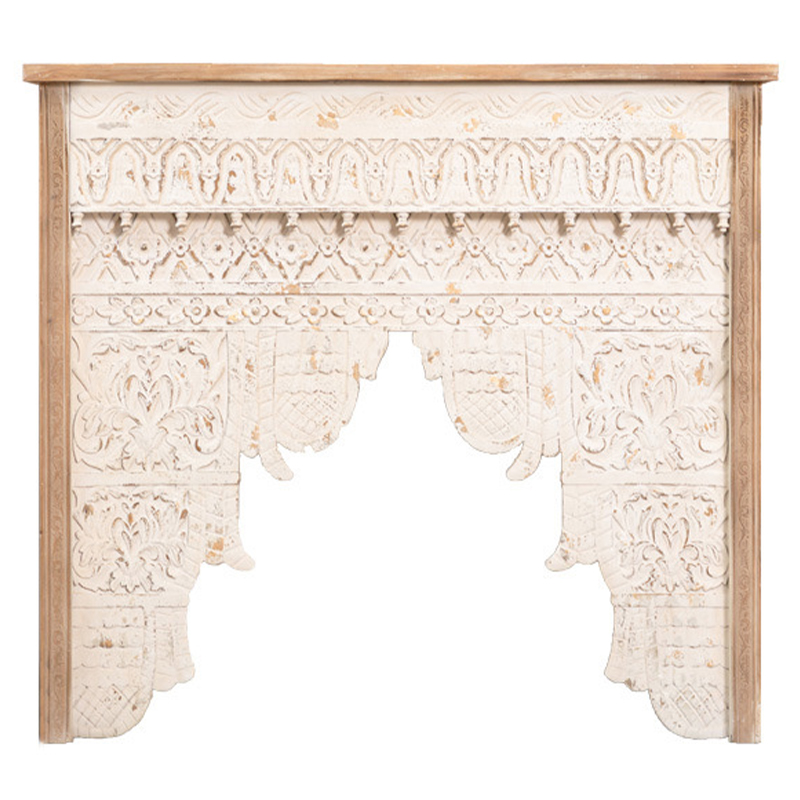 Консоль Indian Antique White Furniture Shakti Console Бежевый Древесина Консоль Indian Antique White Furniture Shakti Console Бежевый Древесина в Челябинске | Loft Concept