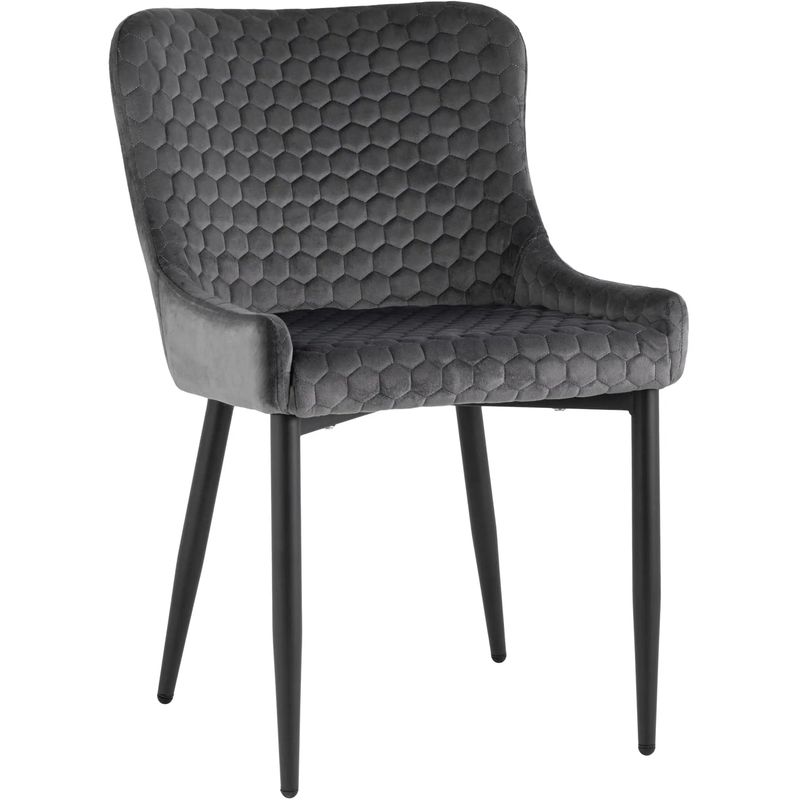 Стул Stitch Honey Chair Серый Велюр Серый Черный Стул Stitch Honey Chair Серый Велюр Серый Черный в Челябинске | Loft Concept