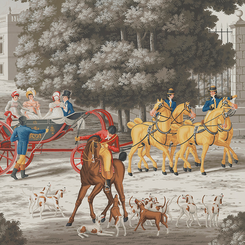 Обои ручная роспись La Chasse de Compiègne Jacquemart on Eau Forte Обои ручная роспись La Chasse de Compiègne Jacquemart on Eau Forte в Челябинске | Loft Concept