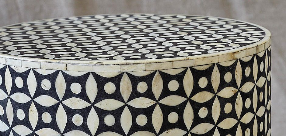 Табурет Inlaid Bone Geometry - фото №1