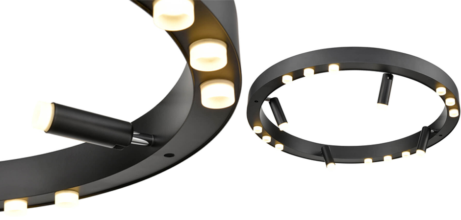 Потолочный светильник Rigor & Conciseness Lighting Black Disk Потолочный светильник Rigor & Conciseness Lighting Black Disk - Loft-Concept в Челябинске