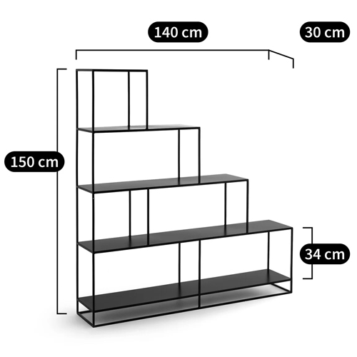Ступенчатый стеллаж Menzie Steps Metal Rack Black Ступенчатый стеллаж Menzie Steps Metal Rack Black в Челябинске