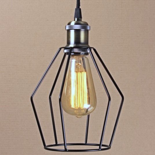 Подвесной светильник Wire Cage Pendant Trew Black Черный Подвесной светильник Wire Cage Pendant Trew Black Черный в Челябинске | Loft Concept