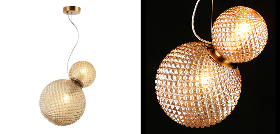Подвесной светильник Perforated Bubbles с темным плафоном Подвесной светильник Perforated Bubbles с темным плафоном - Loft-Concept в Челябинске