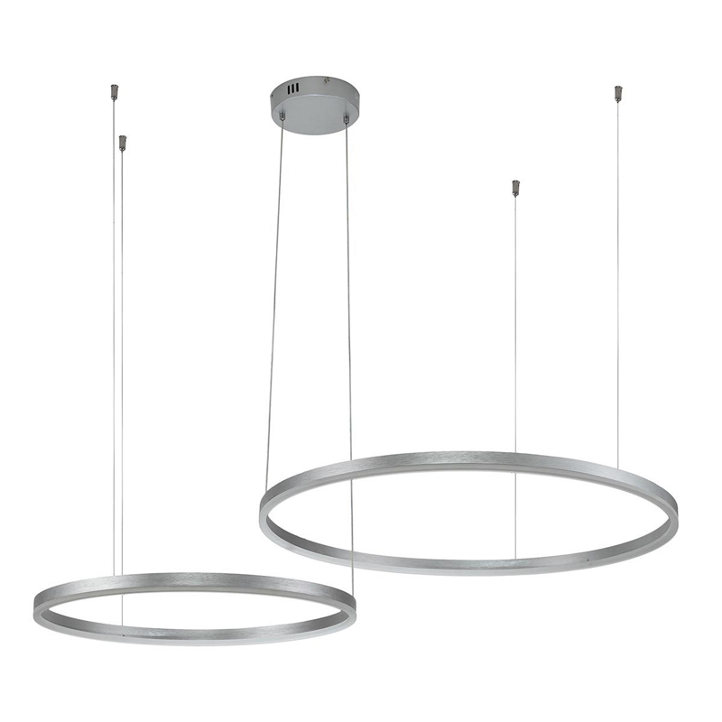 Подвесной светильник Neo Circles Double Silver Серебряный Подвесной светильник Neo Circles Double Silver Серебряный в Челябинске | Loft Concept