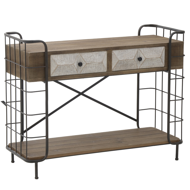 Консоль Dulce Loft Console Черный Коричневый Консоль Dulce Loft Console Черный Коричневый в Челябинске | Loft Concept
