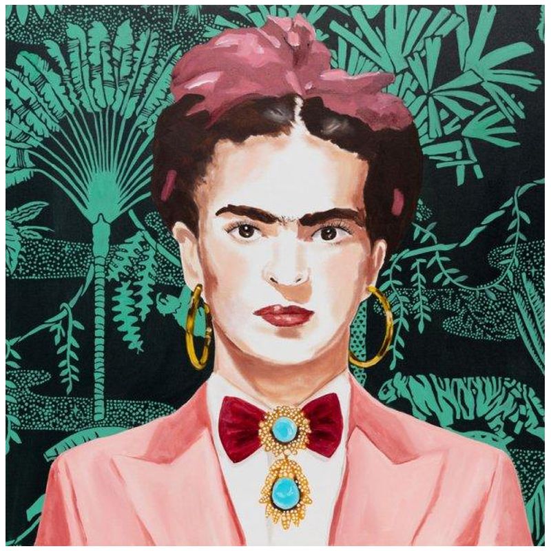 Картина Frida with Pink Power Suit and Jungle Wallpaper Мульти Картина Frida with Pink Power Suit and Jungle Wallpaper Мульти в Челябинске | Loft Concept