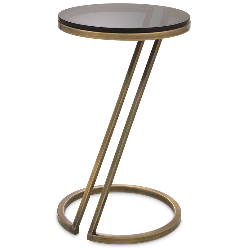 Приставной стол Eichholtz Side Table Falcone Brass Латунь Стекло Смок Приставной стол Eichholtz Side Table Falcone Brass Латунь Стекло Смок в Челябинске | Loft Concept