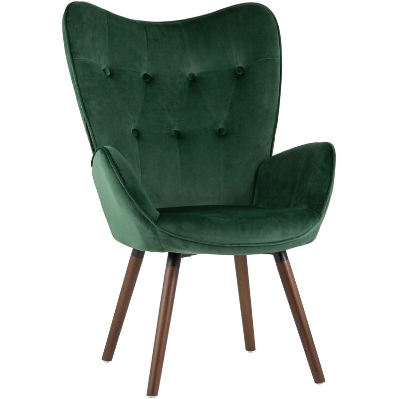 Полукресло Зеленый Велюр Grandee Chair Зеленый Коричневый Полукресло Зеленый Велюр Grandee Chair Зеленый Коричневый в Челябинске | Loft Concept