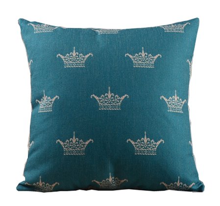 Подушка crown and blue Бирюзовый Подушка crown and blue Бирюзовый в Челябинске | Loft Concept