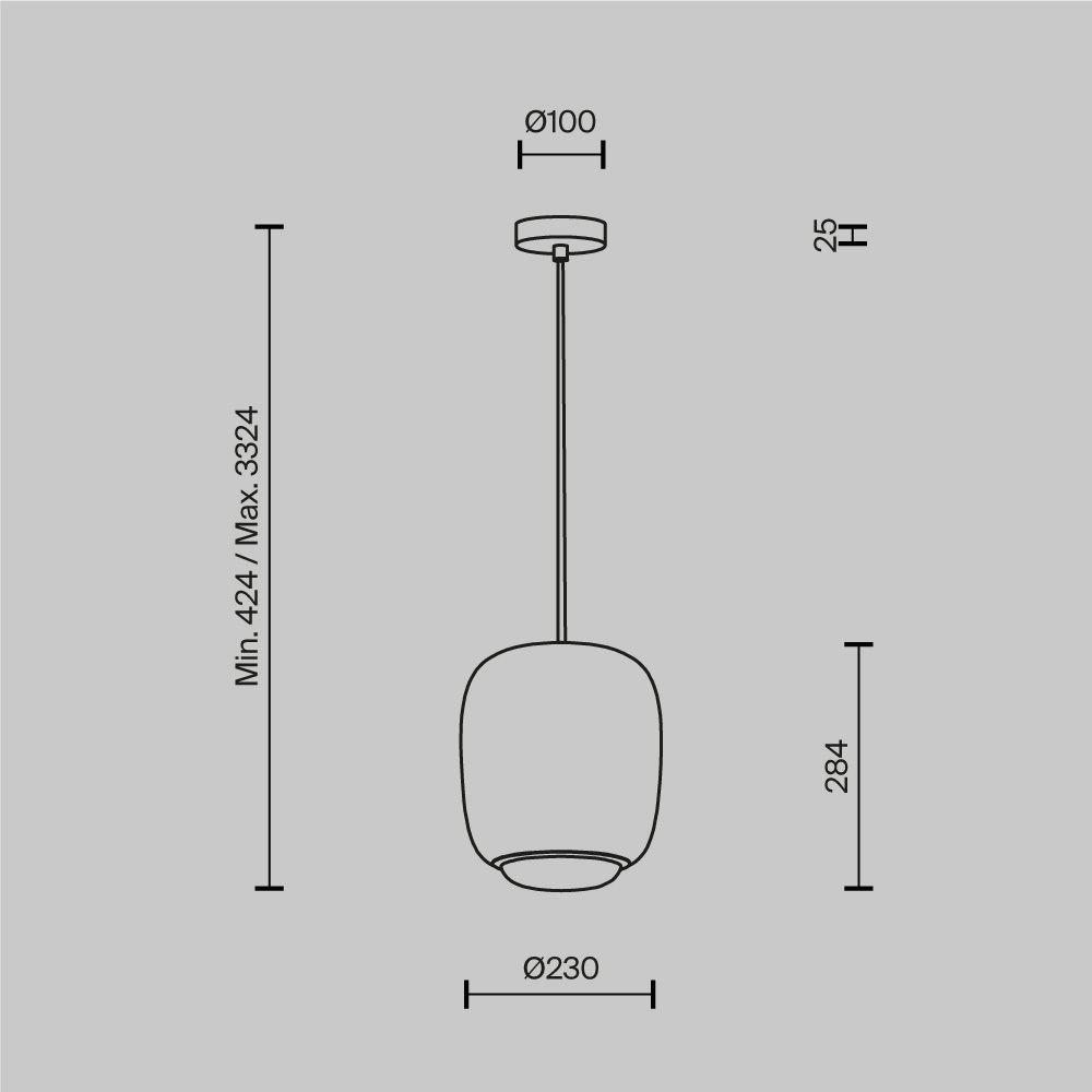 Подвесной светильник Brio Серый 3000К 12Вт в Челябинске
