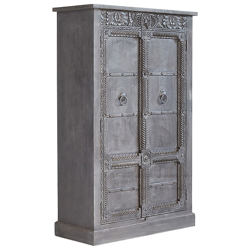 Шкаф Sudarshan Grey Mango Wardrobe Серый Шкаф Sudarshan Grey Mango Wardrobe Серый в Челябинске | Loft Concept