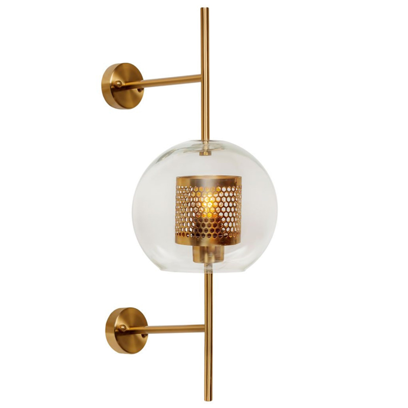 Бра Perforation Wall Lamp Gold 58 Золотой Прозрачное Стекло Бра Perforation Wall Lamp Gold 58 Золотой Прозрачное Стекло в Челябинске | Loft Concept
