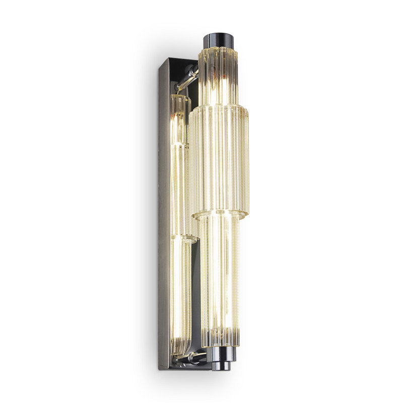 Бра с вертикальным узким плафоном Fuse Crystal Beige Хром Бежевый Бра с вертикальным узким плафоном Fuse Crystal Beige Хром Бежевый в Челябинске | Loft Concept