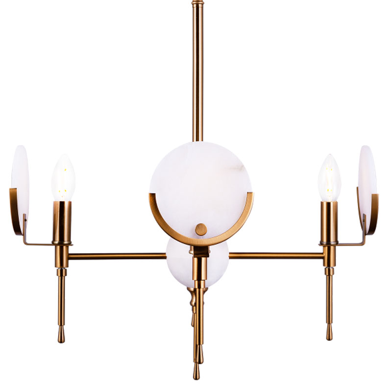 Люстра Levanzo Chandelier 50 Золотой Белое матовое стекло Люстра Levanzo Chandelier 50 Золотой Белое матовое стекло в Челябинске | Loft Concept